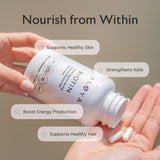 Alaya Naturals detalle de textura y pureza del contenido vegano