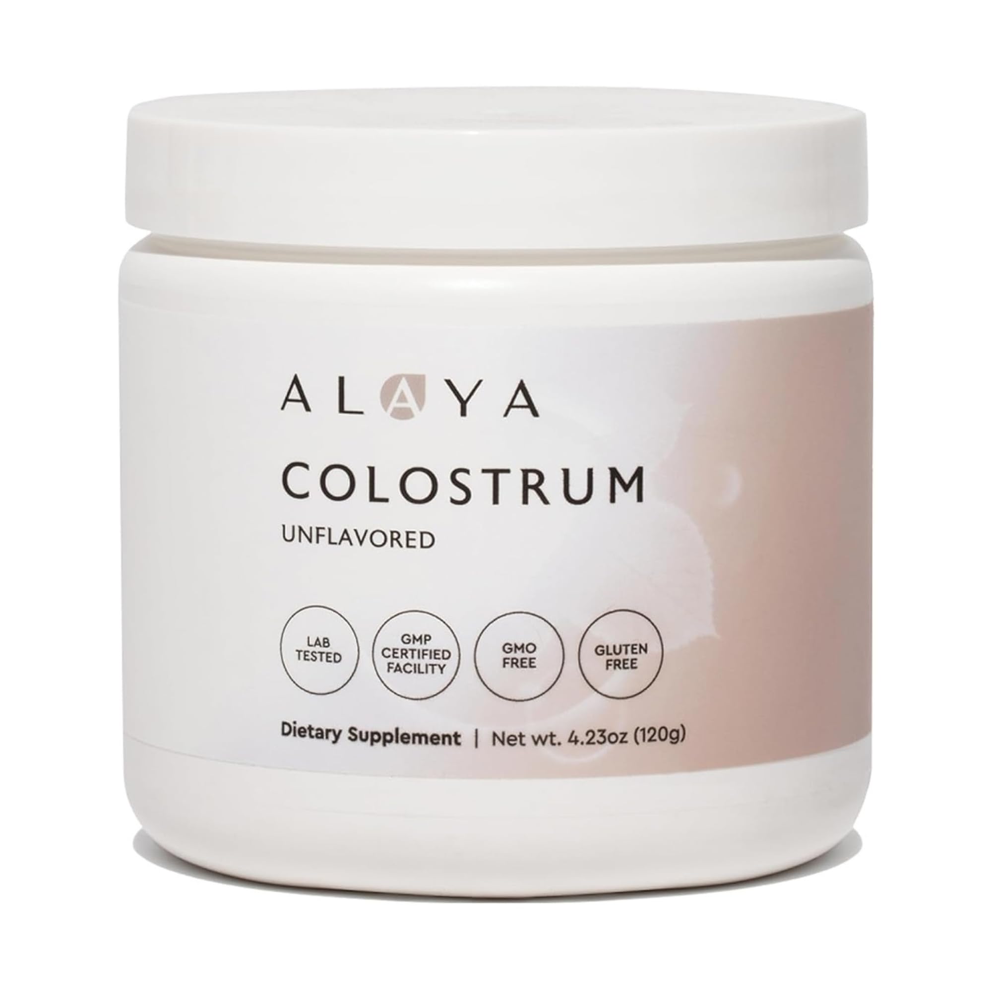 Alaya Naturals frasco frontal mostrando diseño y claridad del producto
