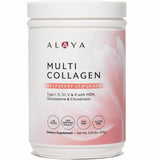 Alaya Naturals mostrando el frente del empaque del polvo multi colágeno, conveniente y sabroso