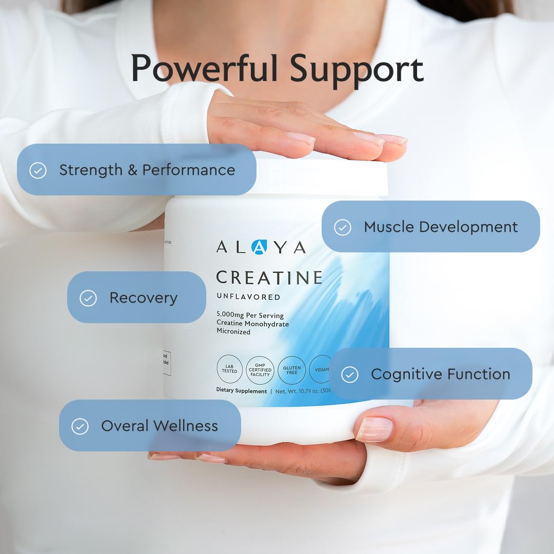 Alaya Naturals comparación de tamaño con cucharita, control de porciones