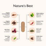 Alaya Naturals etiqueta lateral con información de ingredientes clave