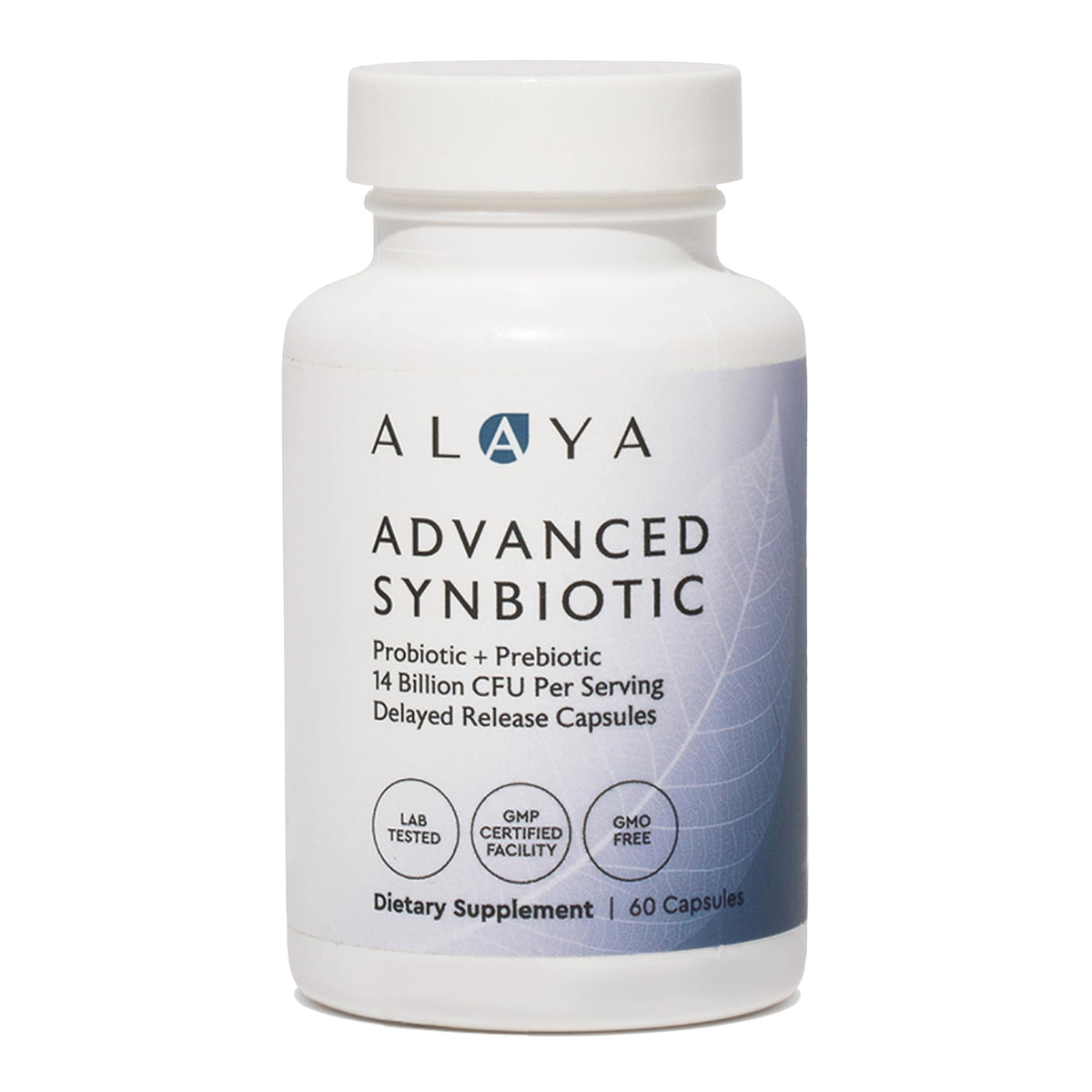 Alaya Naturals frente del frasco mostrando etiquetado claro y beneficios