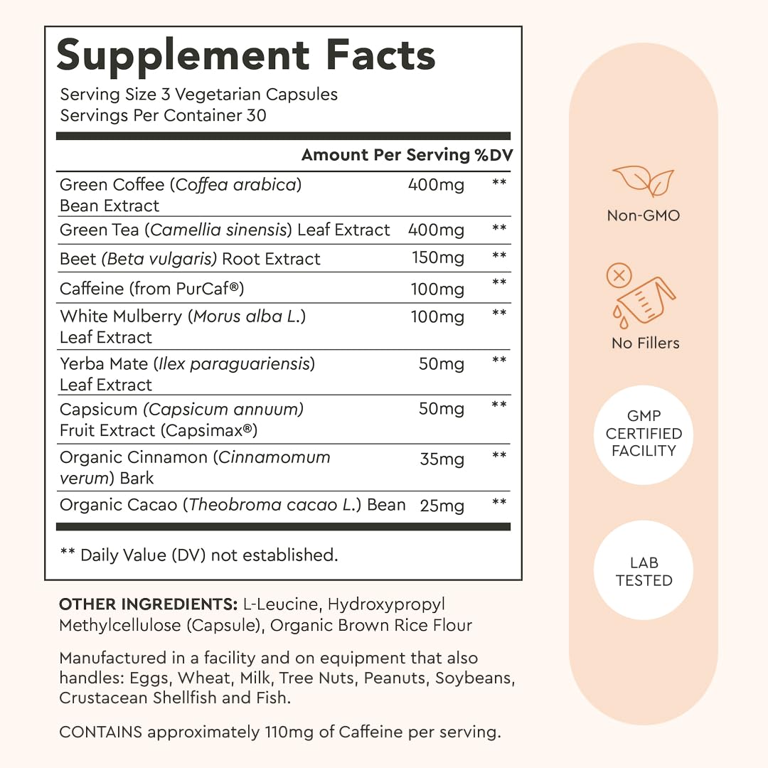 Alaya Naturals ingredientes: té verde y canela que aportan antioxidantes