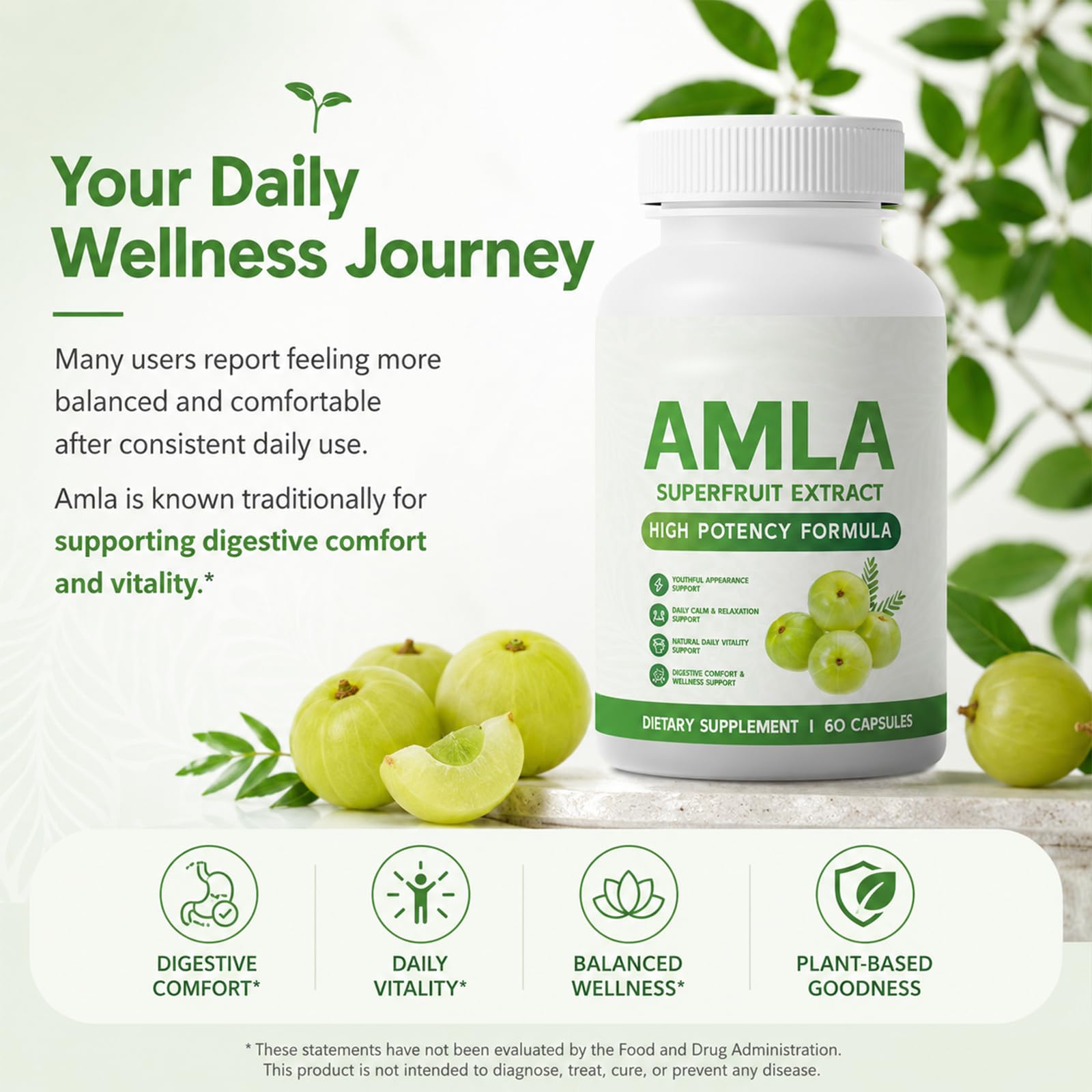 Alevia Organic etiqueta con información de ingredientes y dosis