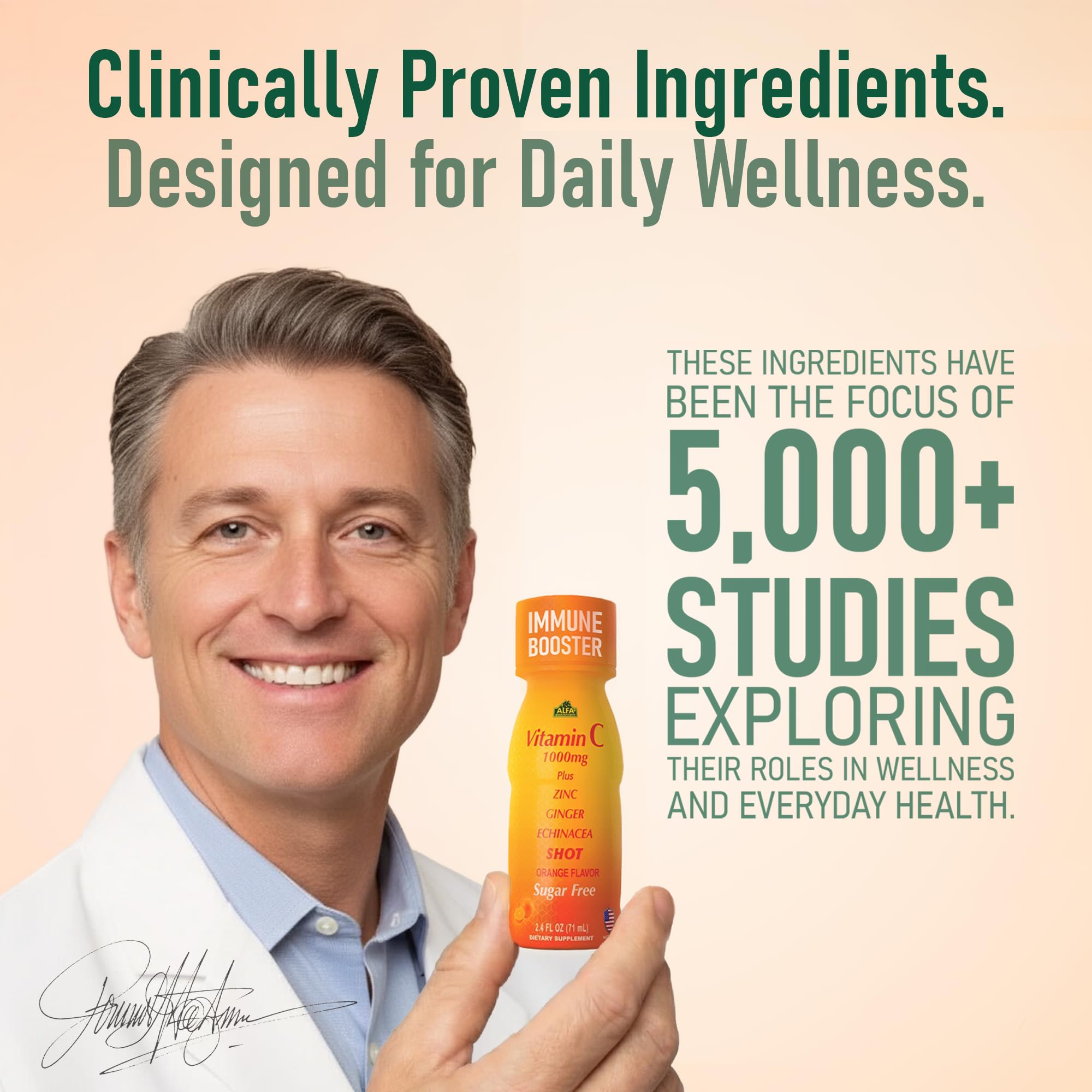 ALFA VITAMINS líquido naranja detalle de textura apetecible y fácil consumo