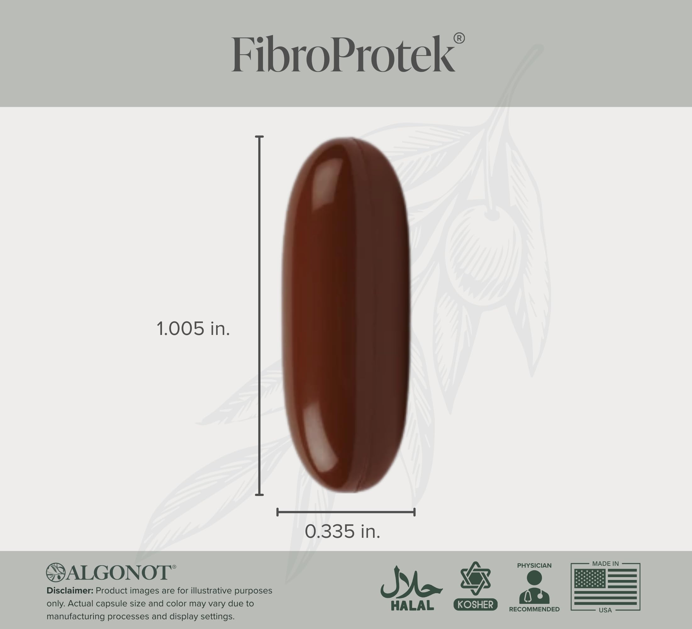 textura de la cápsula de Algonot FibroProtek destacando el aceite de orujo de oliva que mejora absorción