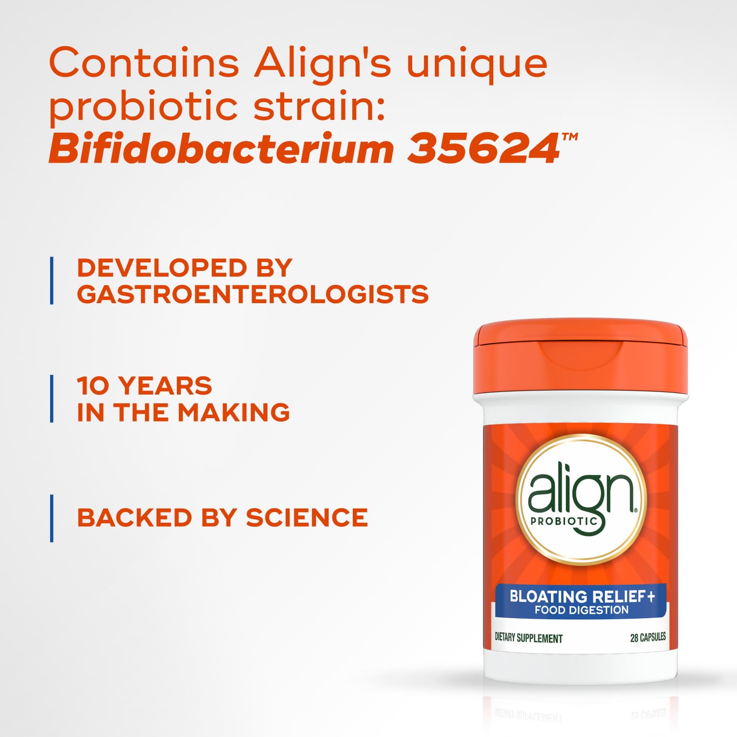 Align cápsula abierta para ver textura y beneficio digestivo