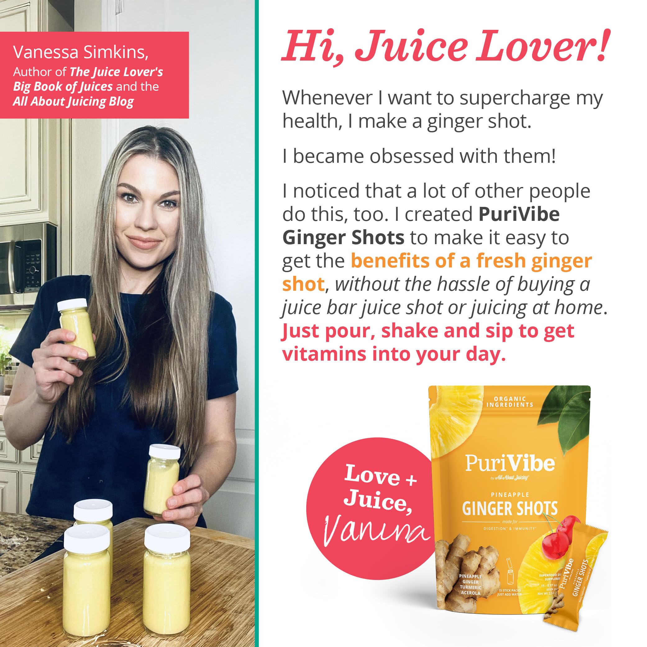 All About Juicing vaso con shot preparado, refrescante y portable