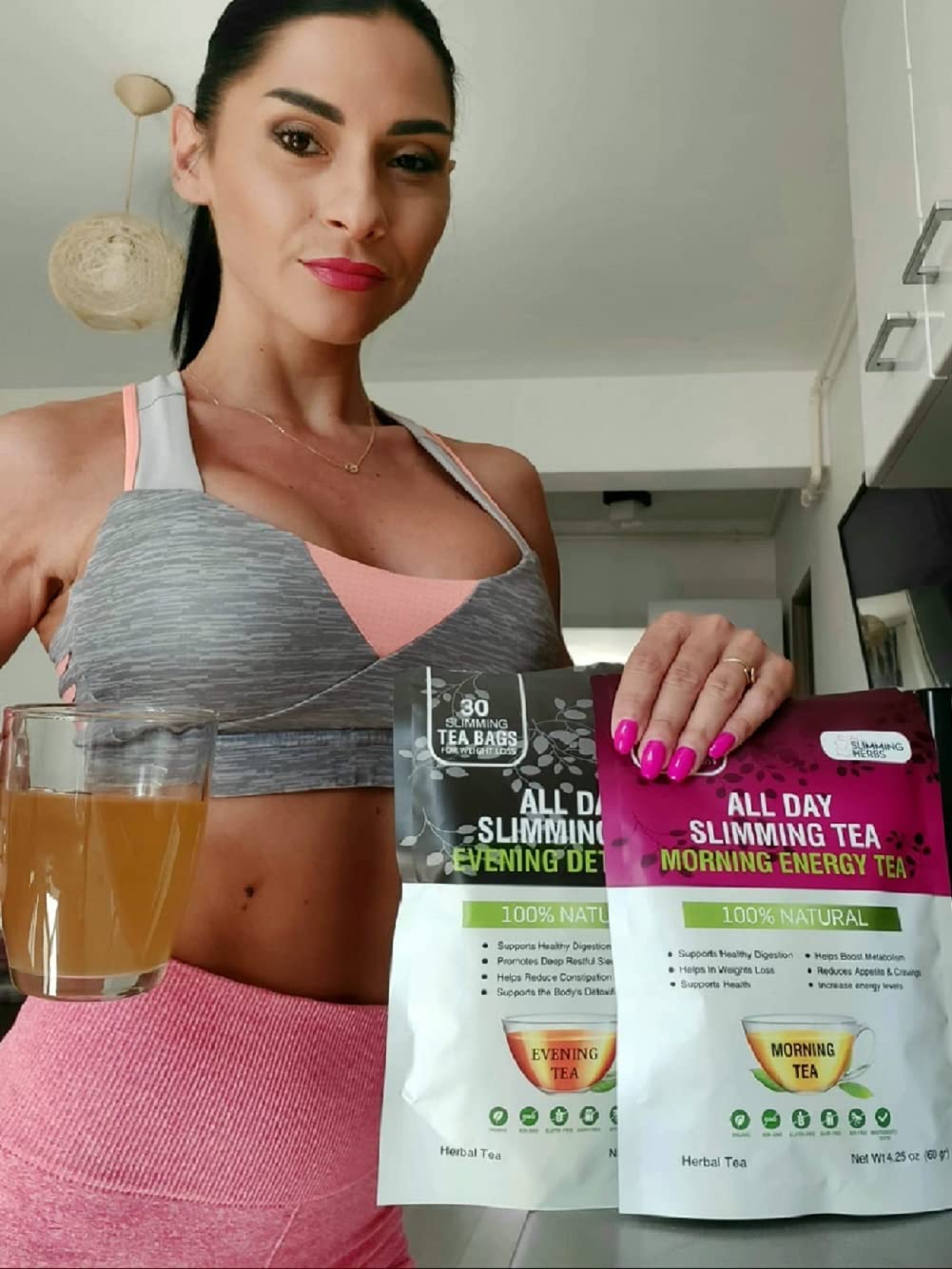 ALL SLIMMING HERBS producto en cocina en uso diario, encaja en la rutina