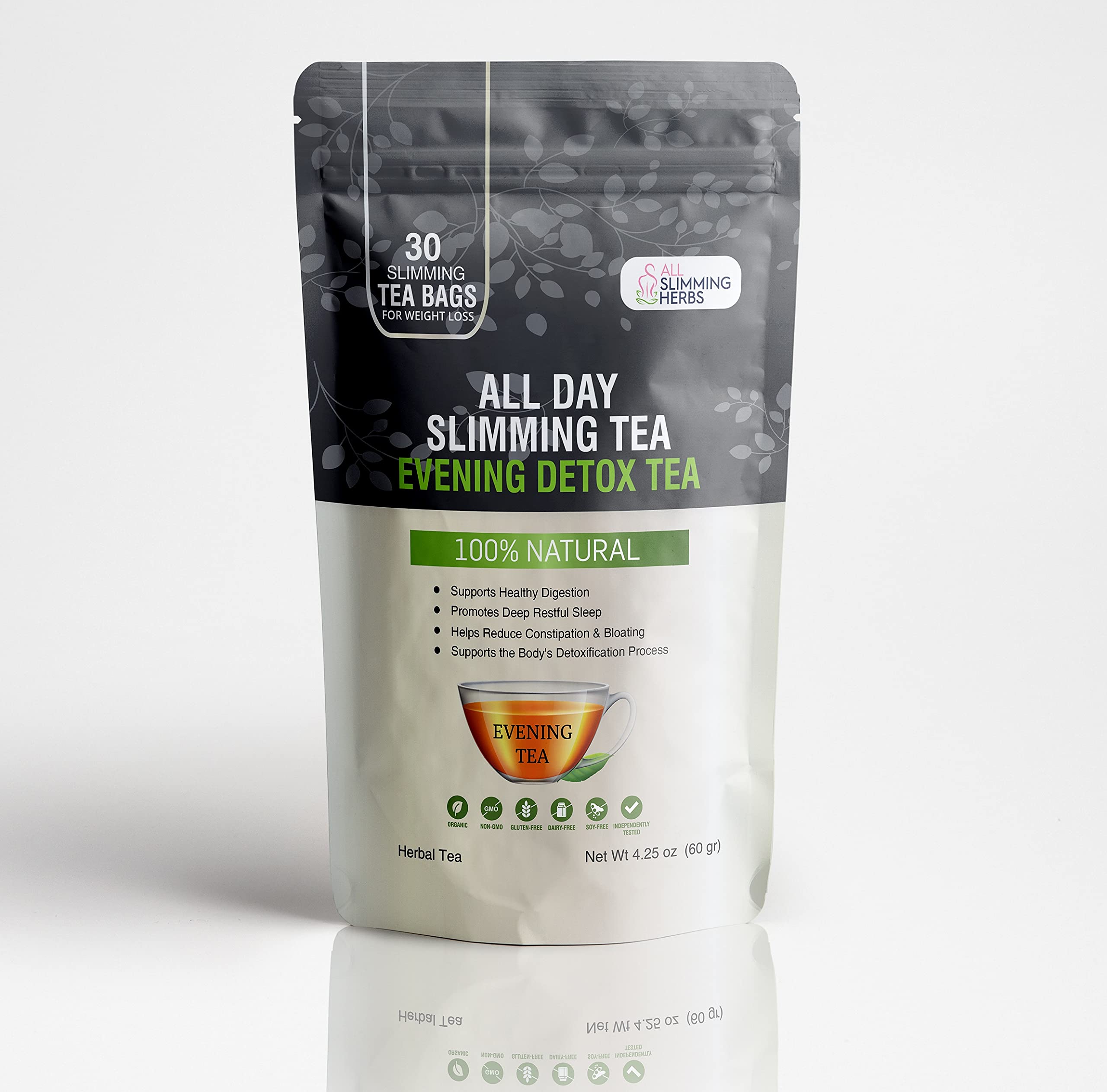 ALL SLIMMING HERBS taza de mañana en mano, energía natural y frescura