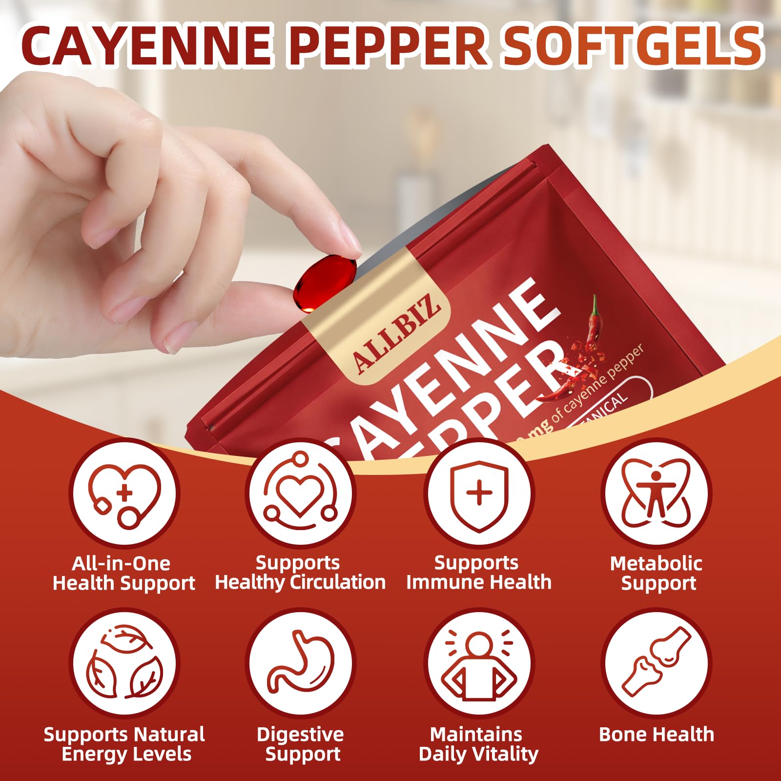 ALLBIZ etiqueta con lista de ingredientes clave y claridad informativa