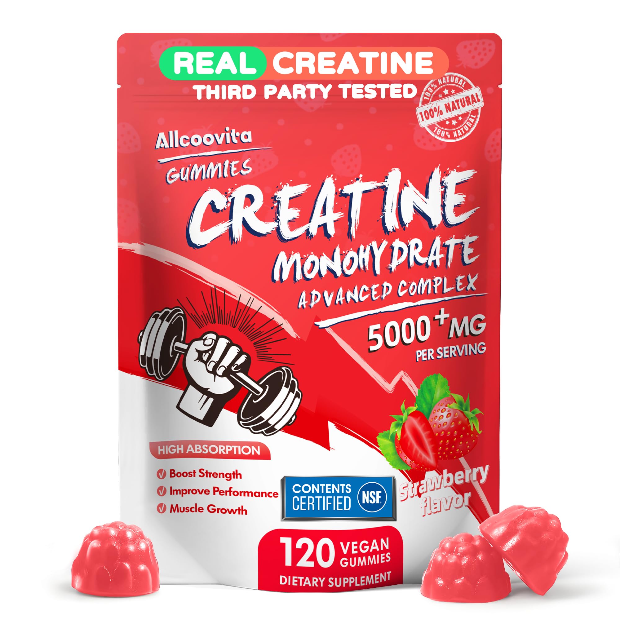 Allcoovita frasco frontal mostrando 120 gominolas y envase certificado