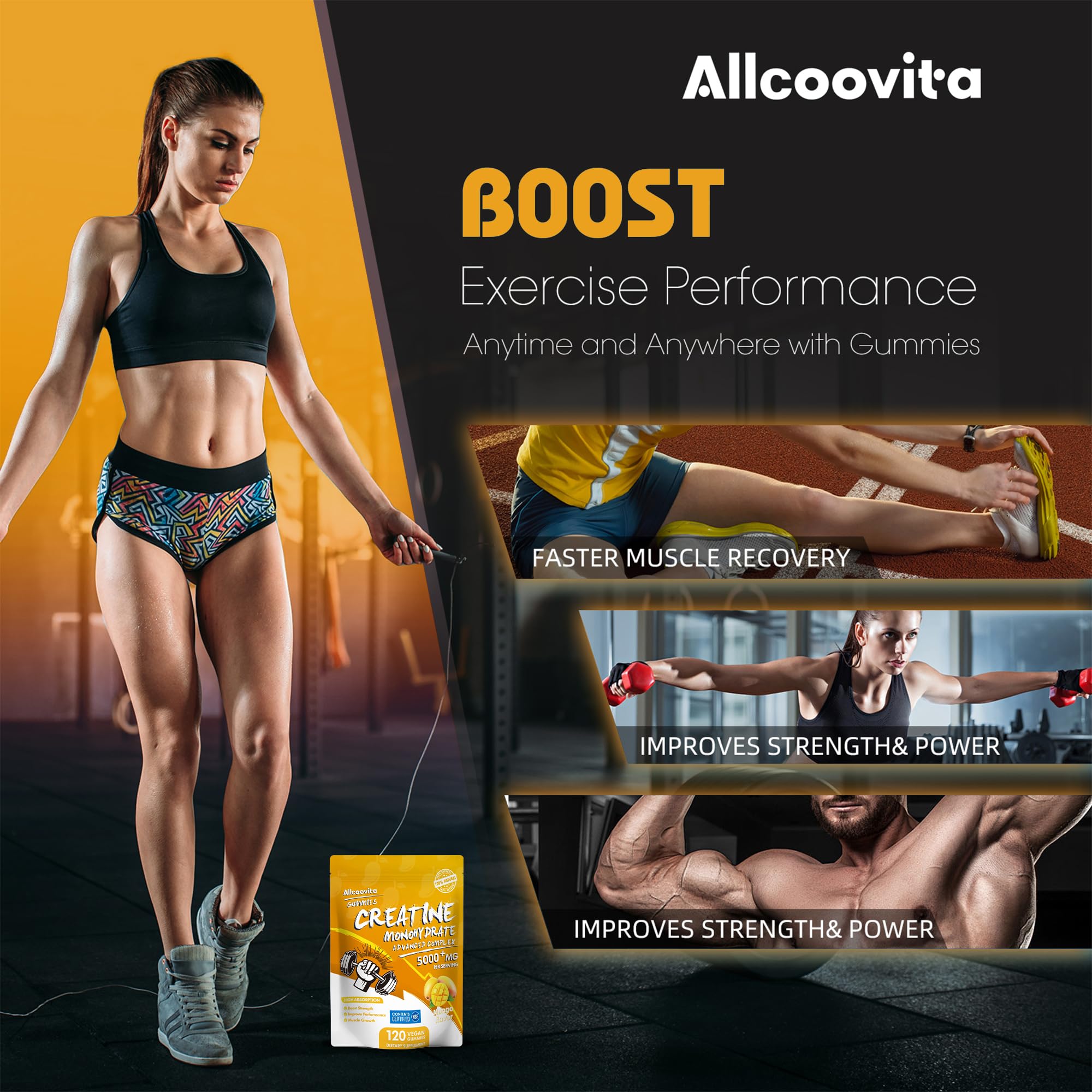 Allcoovita gomitas en bol cerámico, presentación apetecible y portable