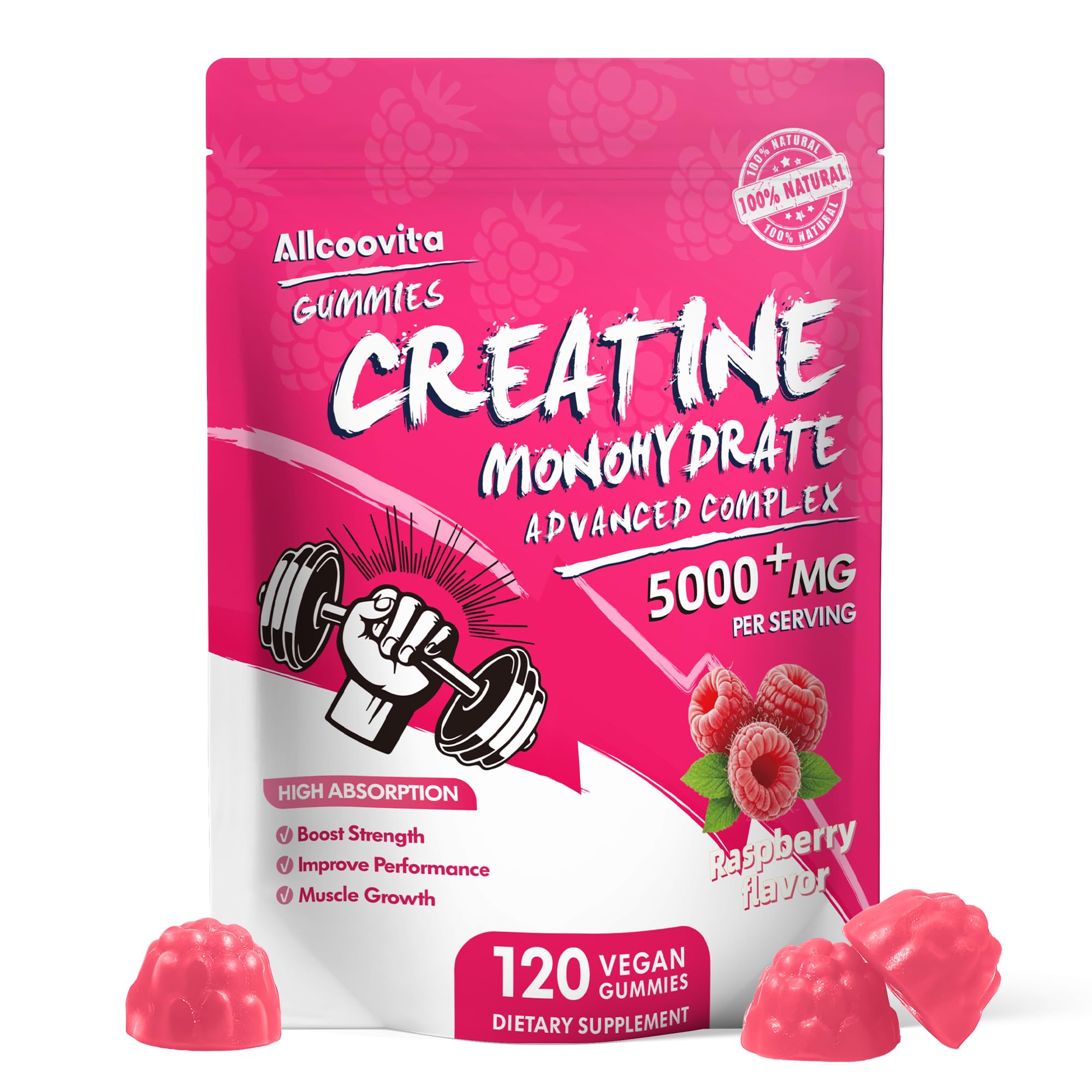 Allcoovita lifestyle frambuesa disfrutando gomitas antes de entrenar