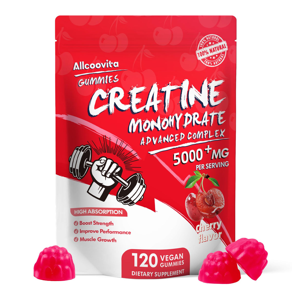 allcoovita envase frontal mostrando 120 gominolas y beneficio conveniencia