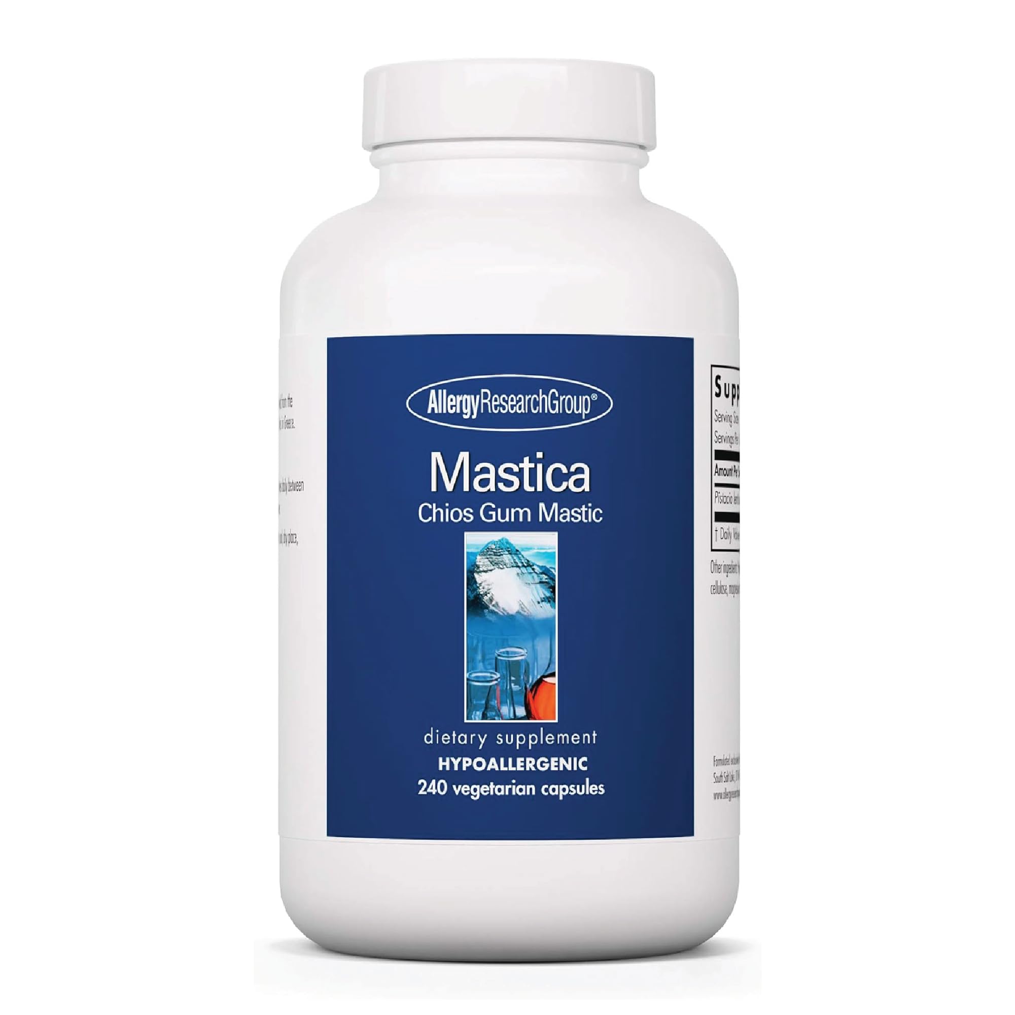 Allergy Research Group envase ARG Mastica frente, muestra pureza y cantidad