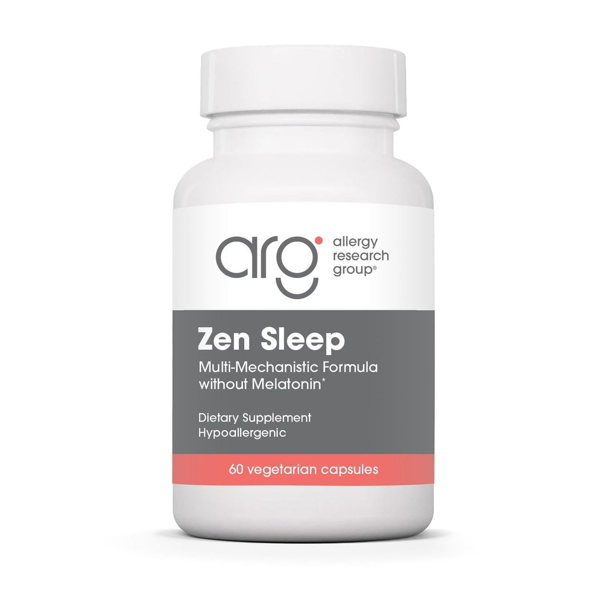 Allergy Research Group envase frontal ARG Zen Sleep mostrando fórmula relajante