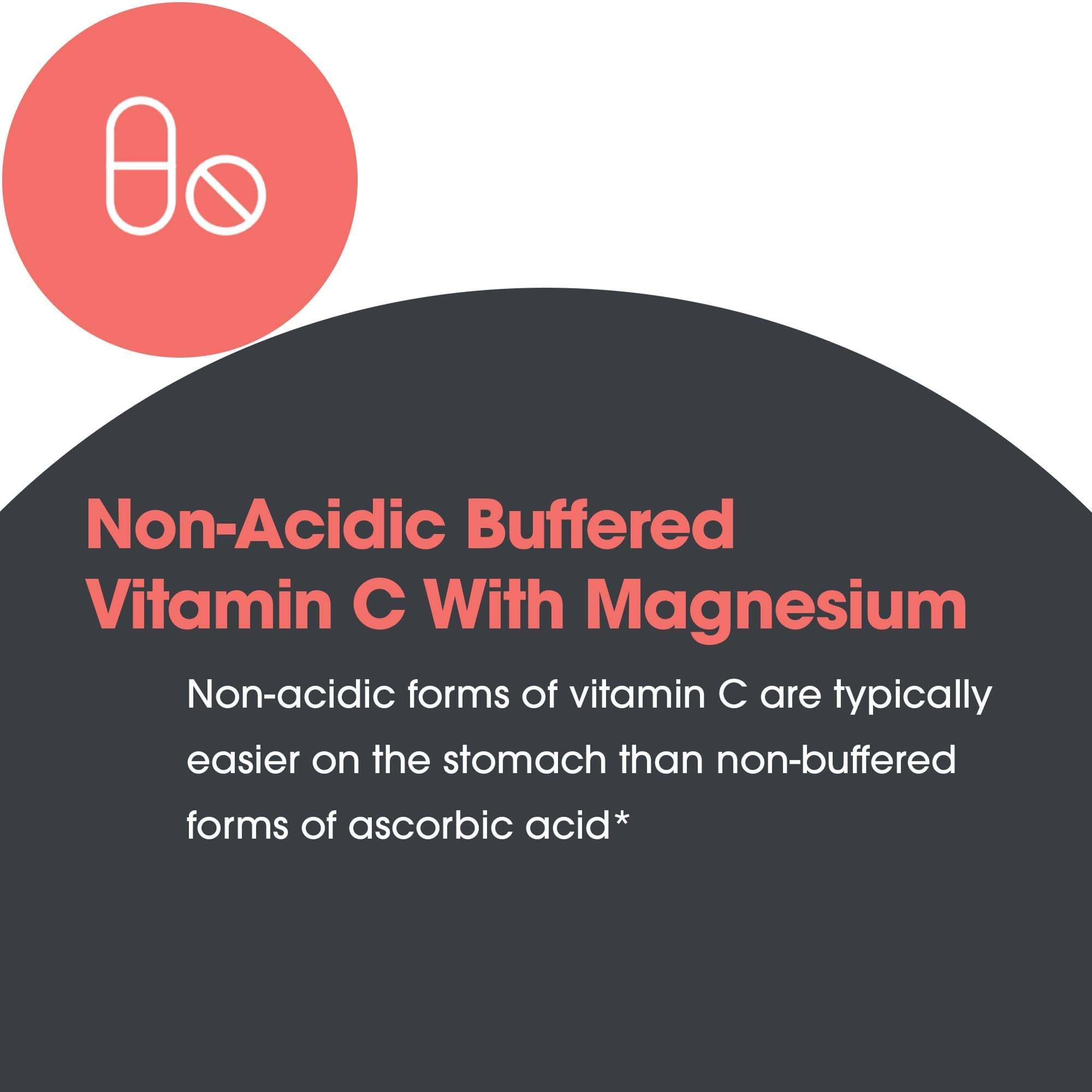 Allergy Research Group gráfico explicativo de forma no ácida versus vitamina C ácida