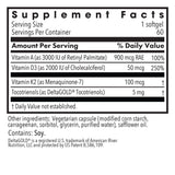 Allergy Research Group etiqueta detalle con información de vitaminas y ventajas