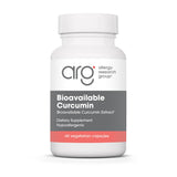 Allergy Research Group frasco Curcuwin 500 frente mostrando etiqueta y beneficio de alta biodisponibilidad