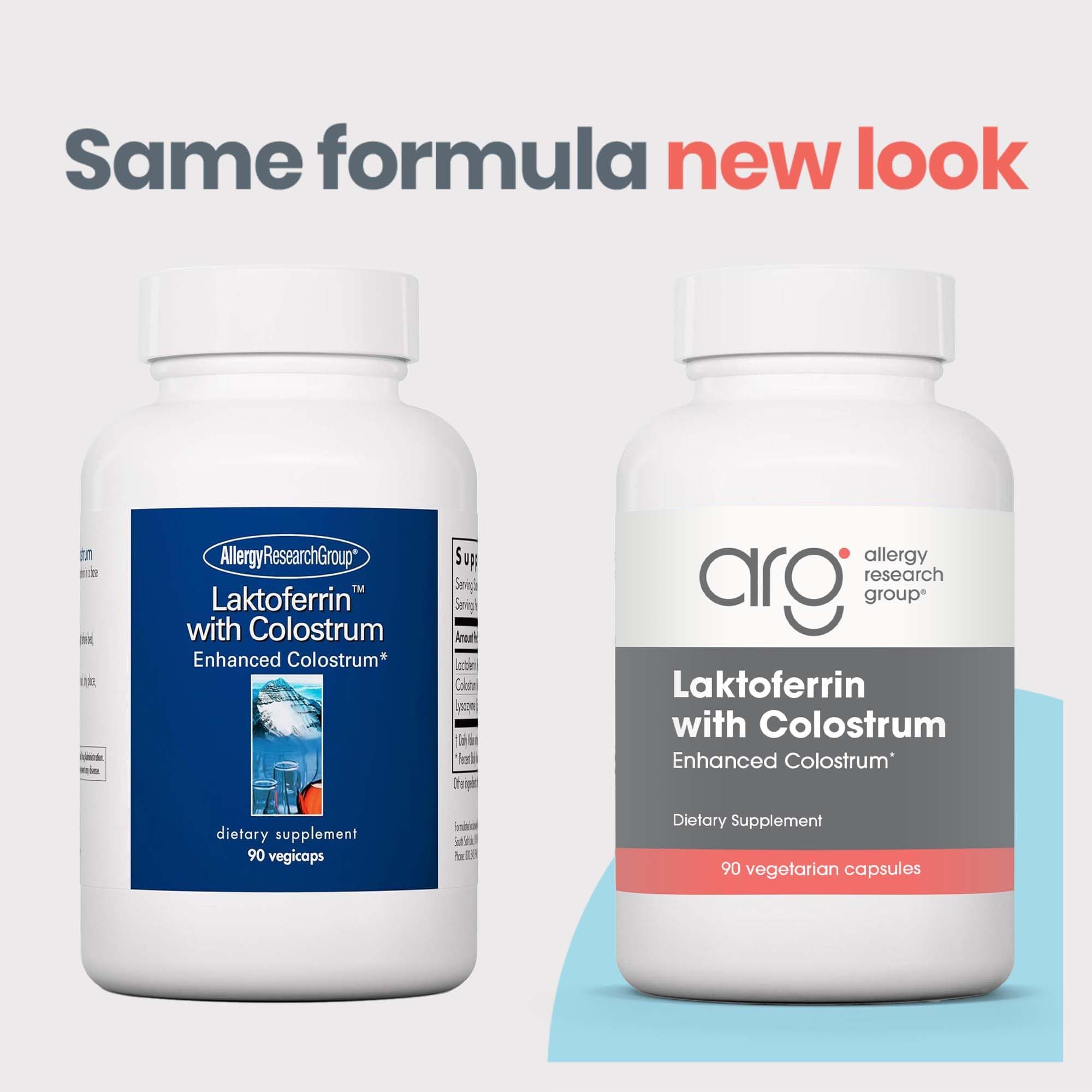 Allergy Research Group polvo de lactoferrina detalle que muestra pureza del ingrediente