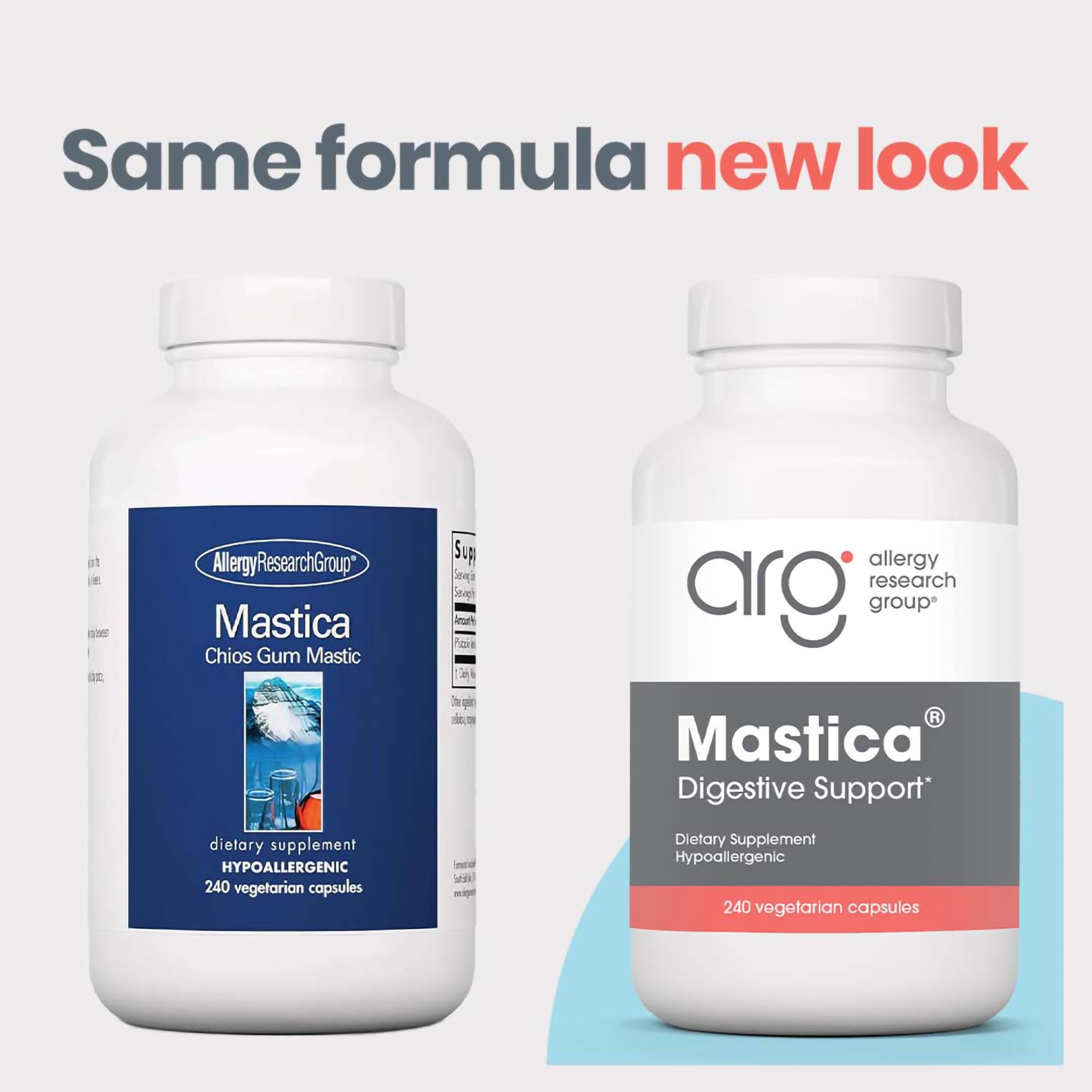Allergy Research Group resina de mastic textura, muestra origen vegetal y potencia