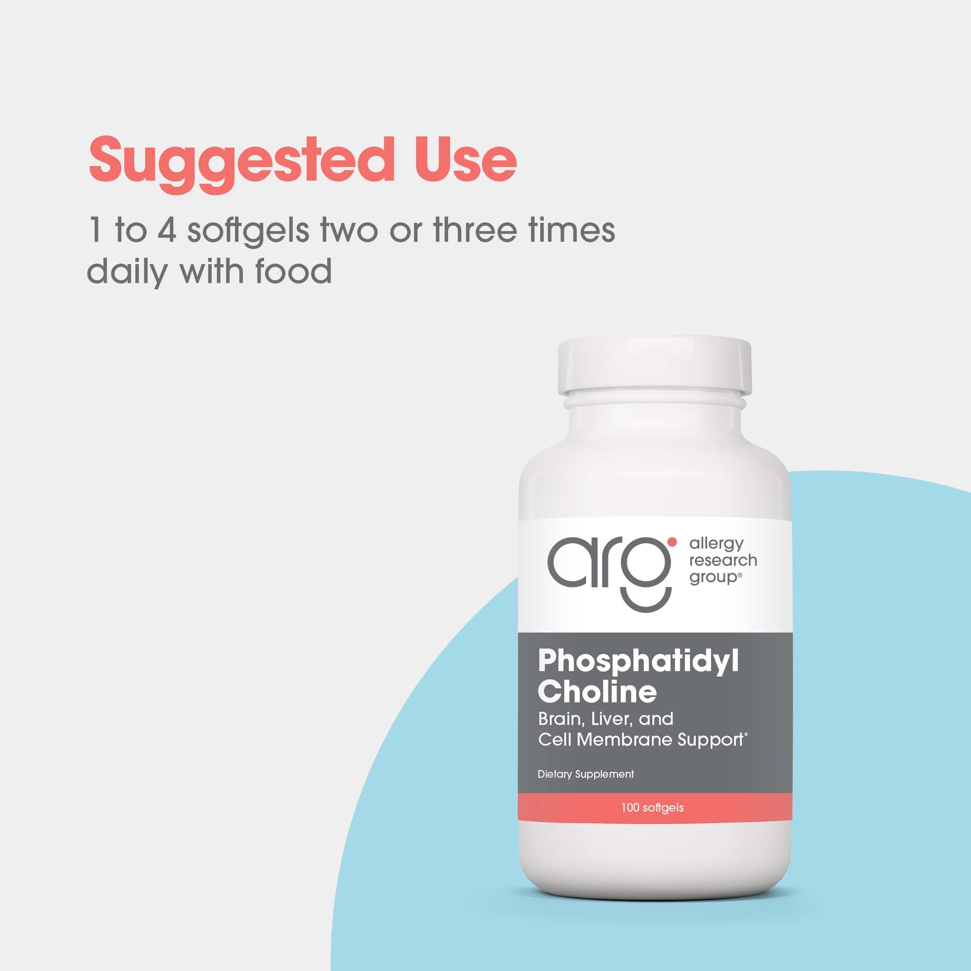 Allergy Research Group primer plano de lecitina, fuente de fosfatidilcolina pura