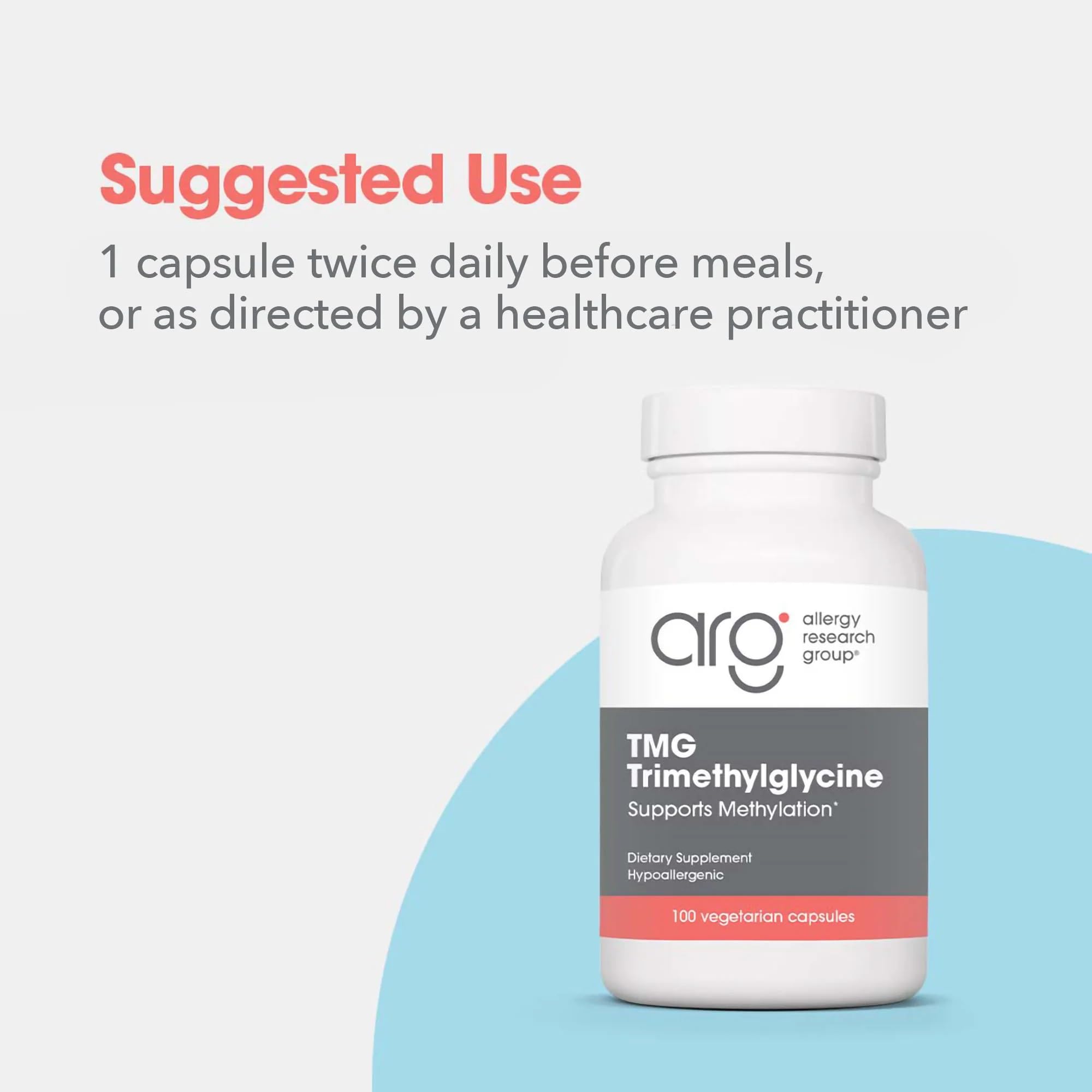 Allergy Research Group detalle de etiqueta con ingredientes y concentración 750 mg