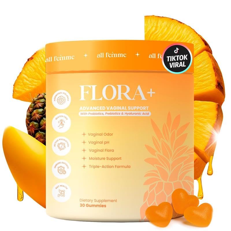 ALLFEMME envase frontal con gominolas y beneficio de frescura diaria
