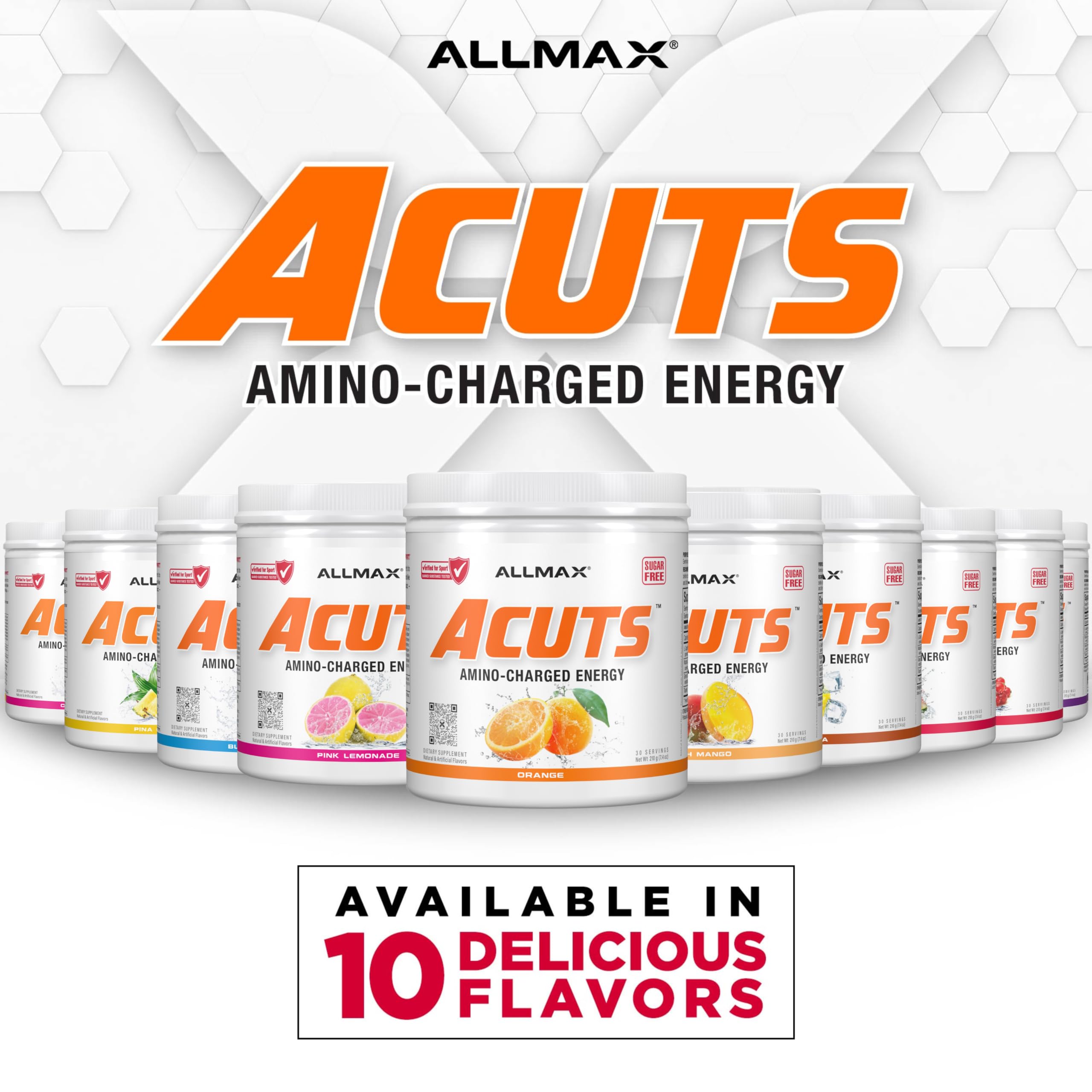 Envase ALLMAX ACUTS en bolsa de gimnasio, práctico para entrenar