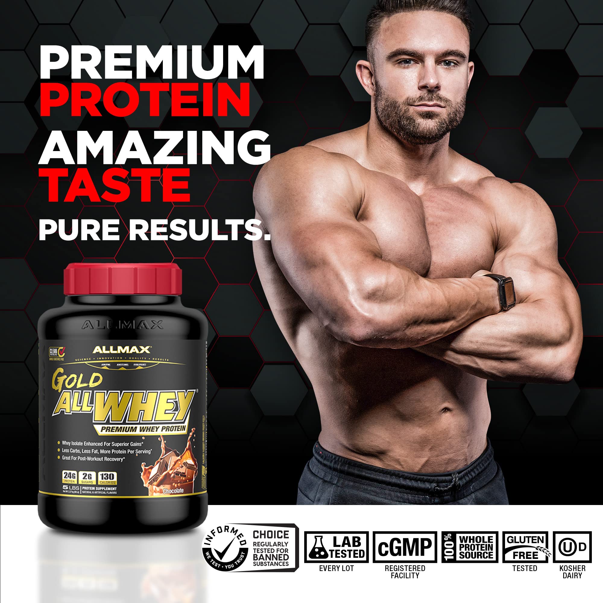 ALLMAX textura del polvo disuelto, mezcla suave y sin grumos para batidos