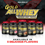 ALLMAX etiqueta nutricional mostrando 24 g de proteína por porción y datos claros