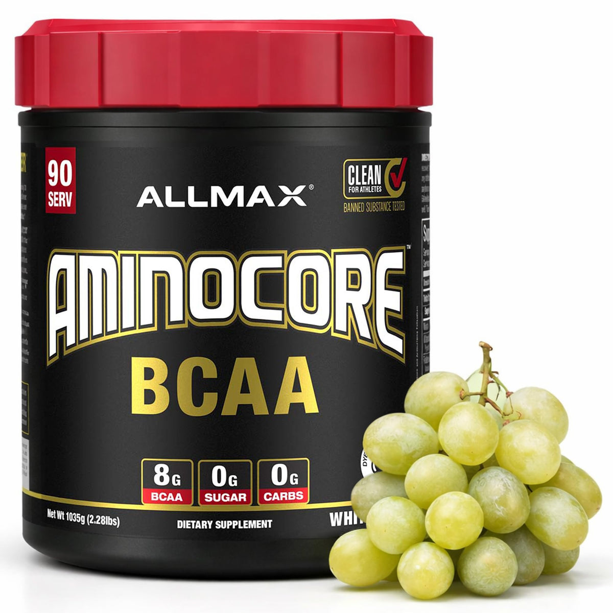 ALLMAX envase frontal Uva Blanca con diseño visible y confianza de marca