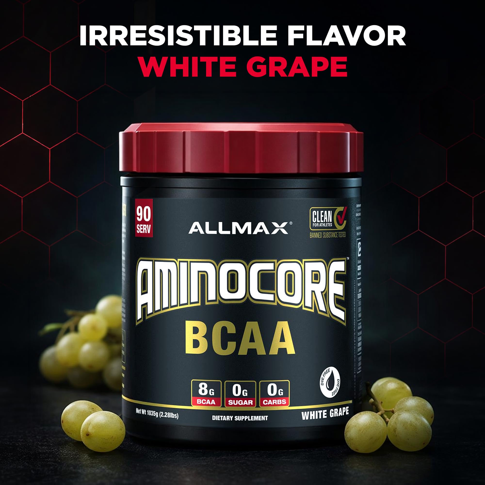 ALLMAX bebida mezclada en vaso siendo consumida durante entrenamiento