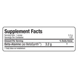 ALLMAX etiqueta nutricional del Beta-Alanine con información clara de ingredientes