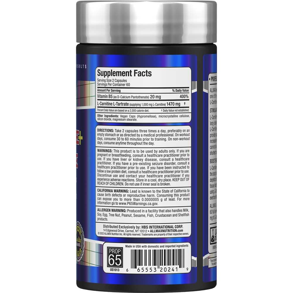 ALLMAX cápsulas en mano para comparar tamaño y porción
