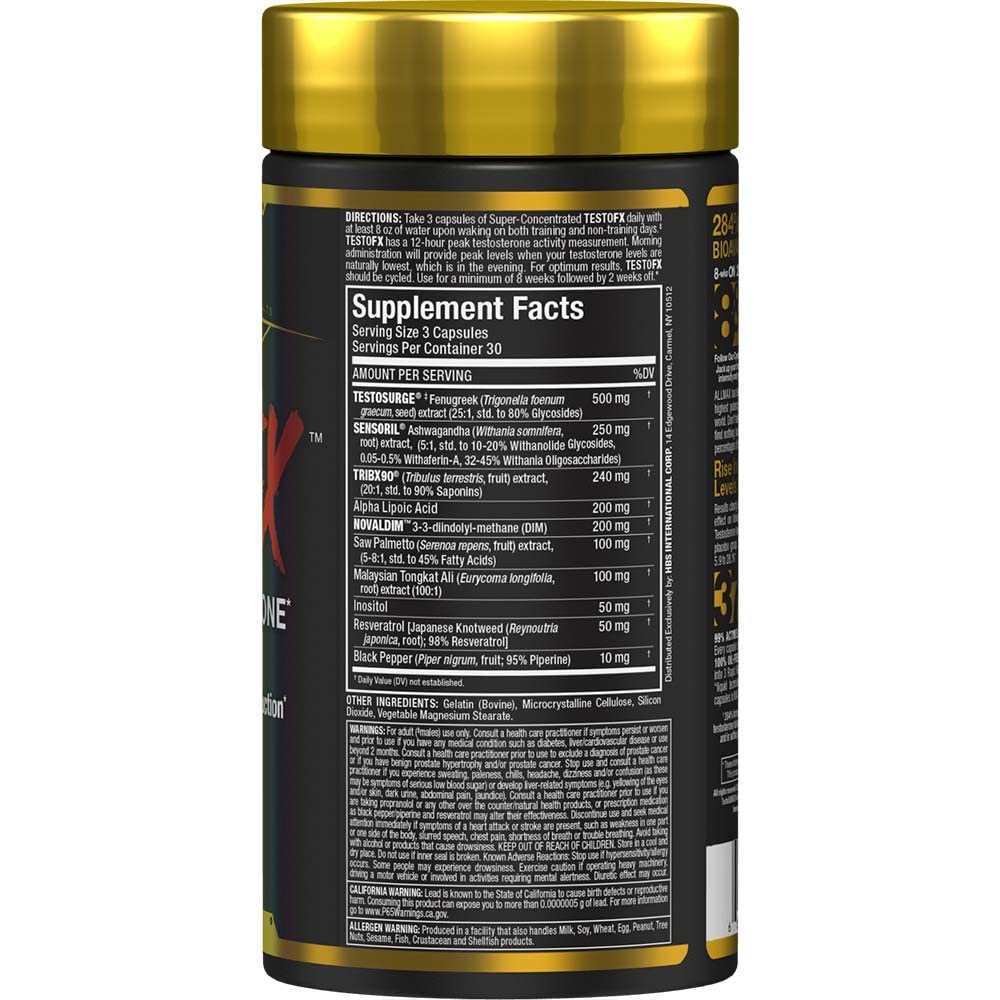 ALLMAX cápsulas TESTOFX detalle de textura y tamaño para fácil ingestión