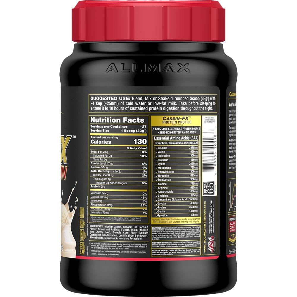 ALLMAX vaso preparado Vainilla listo para tomar antes de dormir