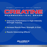 ALLMAX polvo micronizado en primer plano, mezcla rápida y homogénea