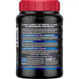 ALLMAX detalle de etiqueta con información nutricional visible, confianza en calidad.