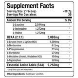 ALLMAX etiqueta nutricional visible, información completa y clara