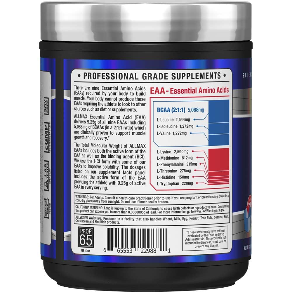 ALLMAX textura del polvo sin sabor, fácil de disolver