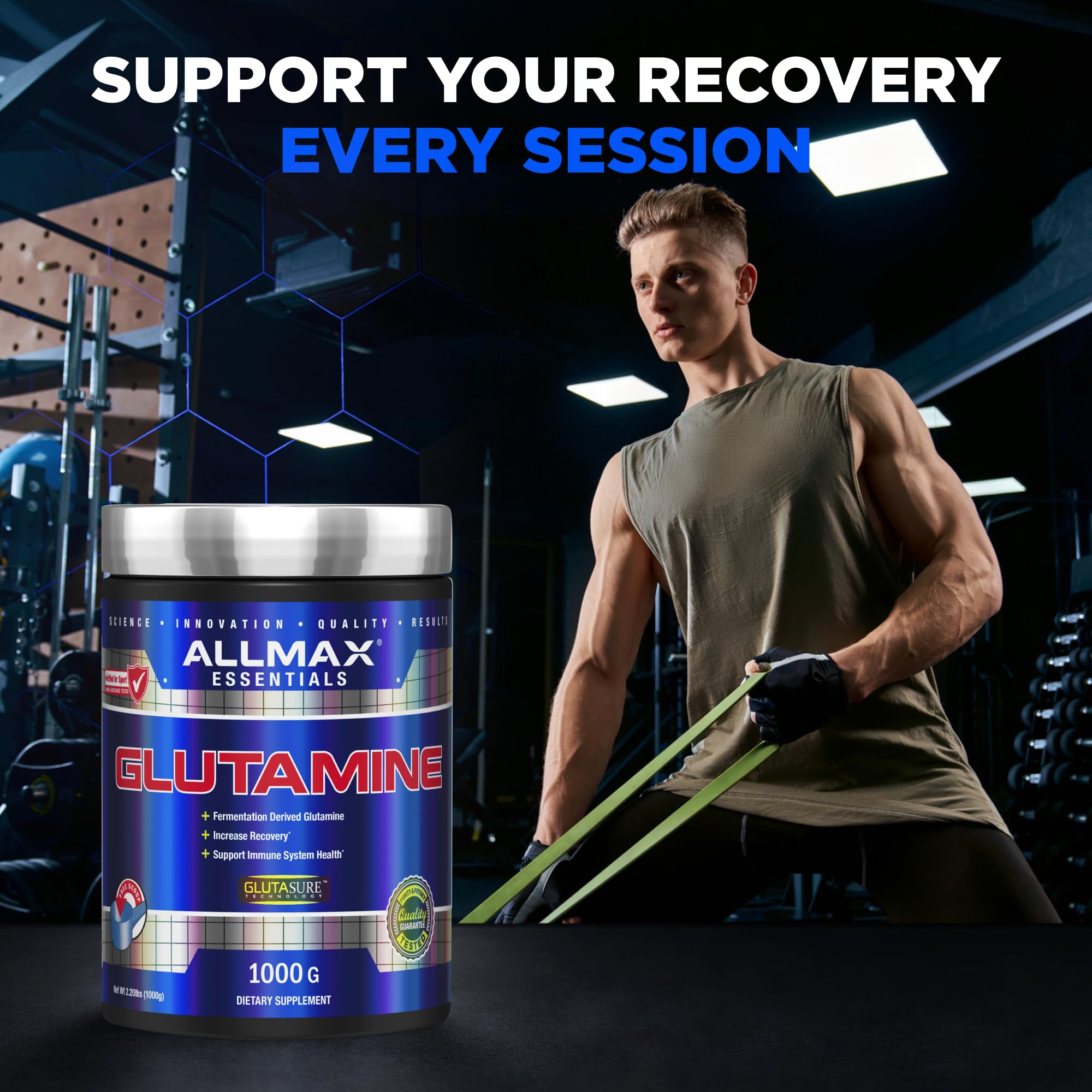 ALLMAX etiqueta con información fermentada y sin aditivos visible