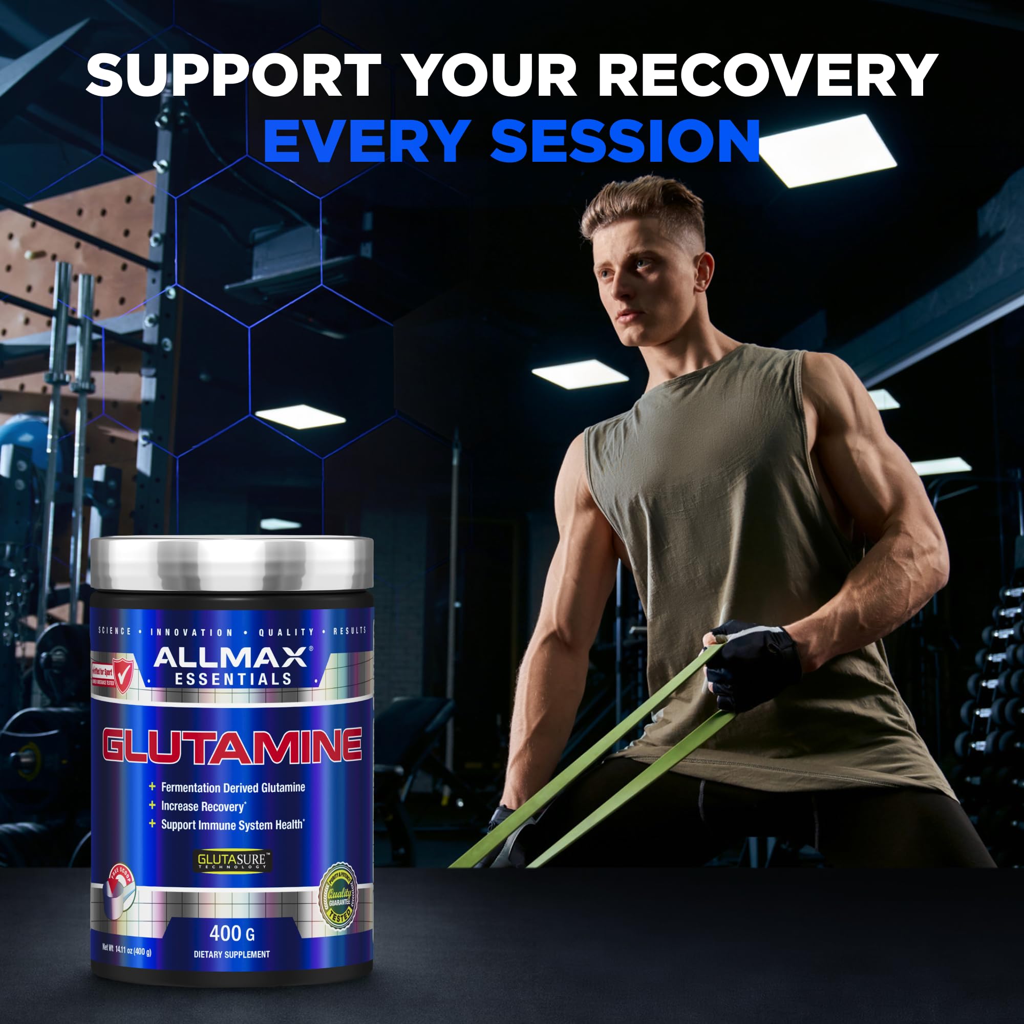 ALLMAX etiqueta nutricional resaltando ingrediente único y transparencia
