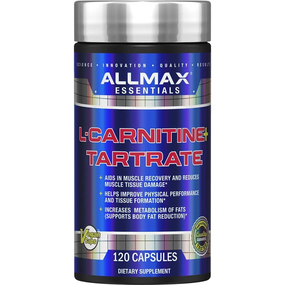ALLMAX frasco frontal mostrando 120 cápsulas y conveniencia