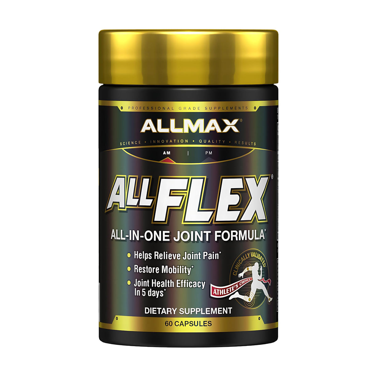 ALLMAX envase frontal mostrando la caja y beneficio de soporte articular