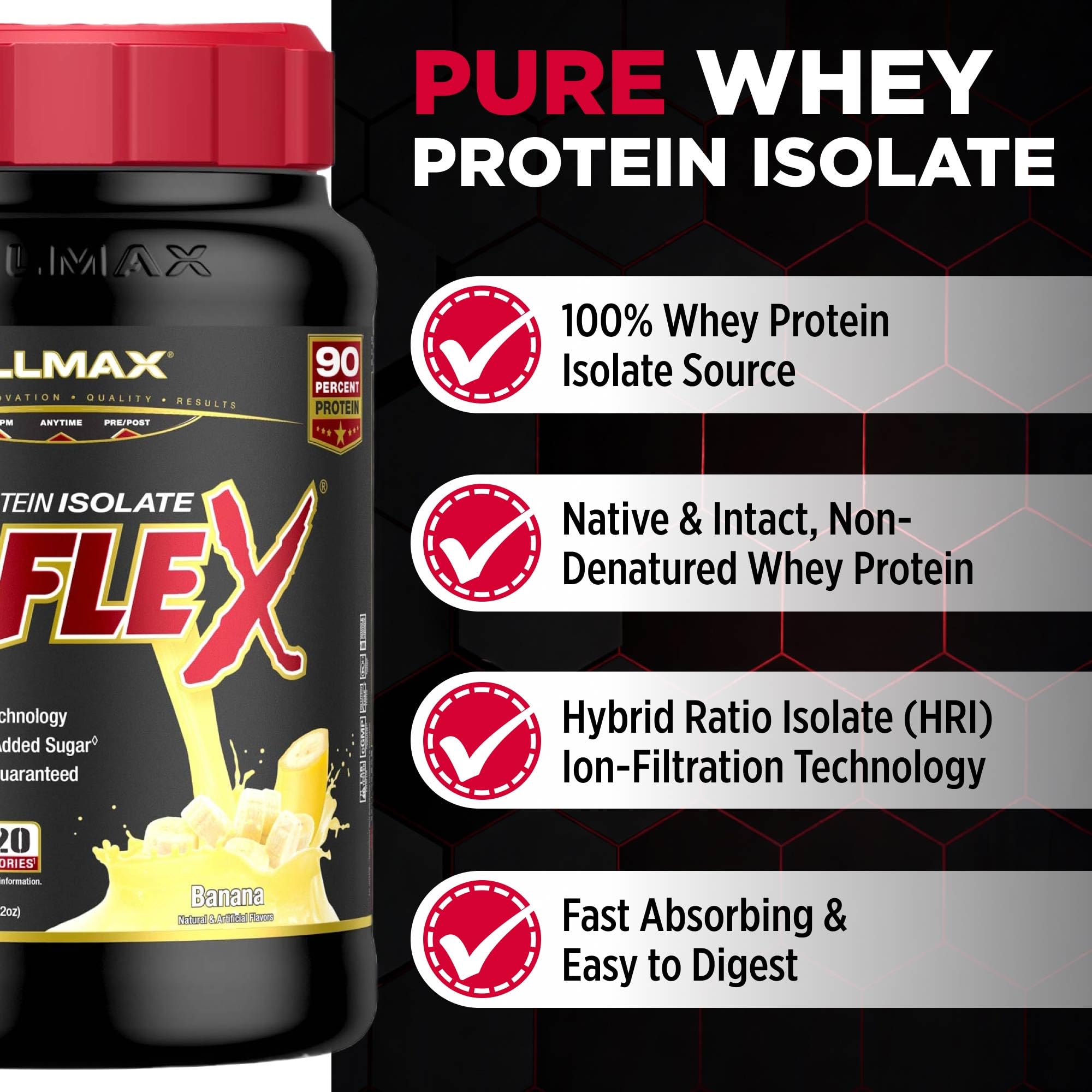 ALLMAX ISOFLEX polvo textura fina que facilita mezcla rápida y absorción