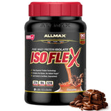 ALLMAX envase ISOFLEX Chocolate frontal, claro y profesional, facilita elección