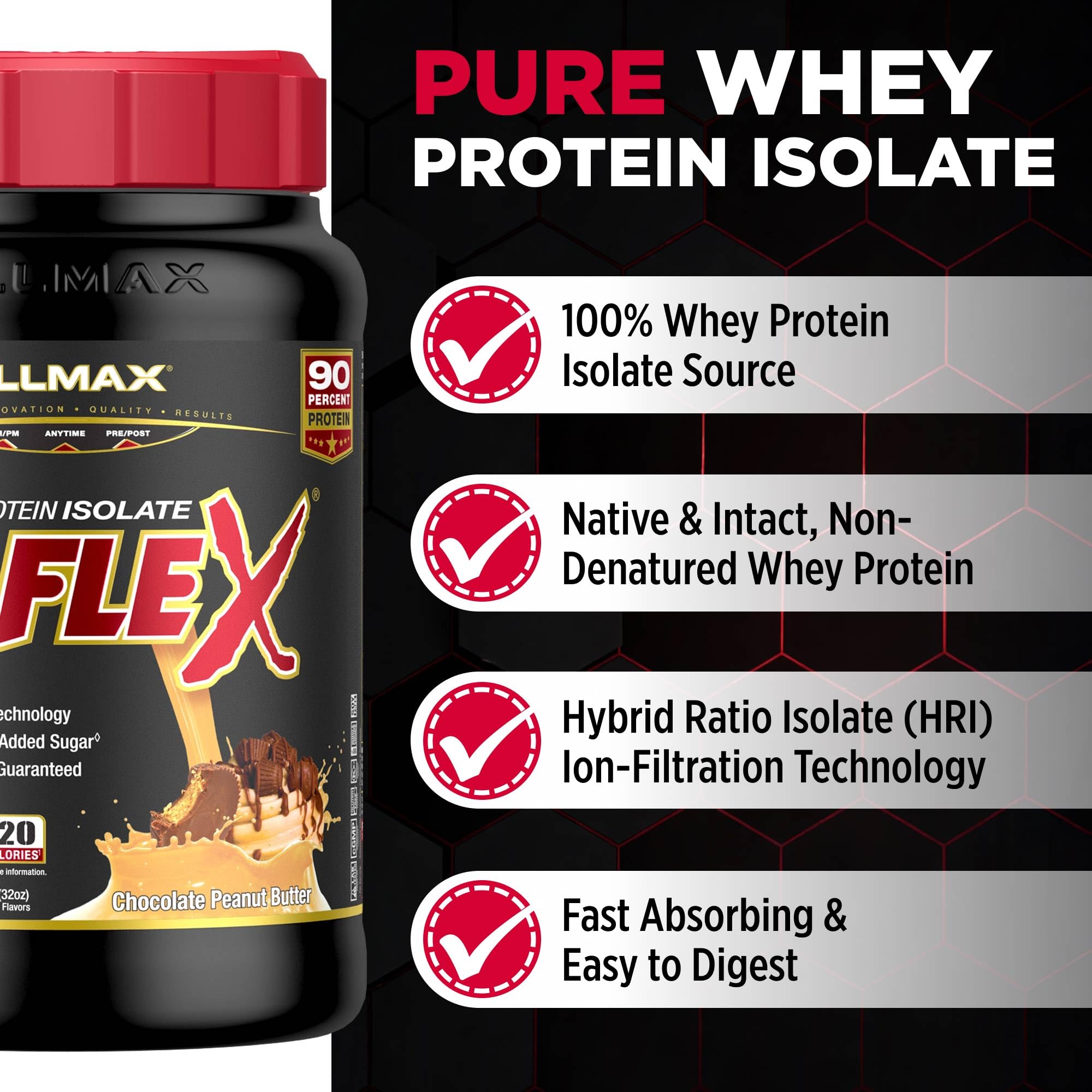 ALLMAX polvo textura fina para mezcla rápida y mejor absorción