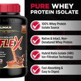ALLMAX detalle del polvo ISOFLEX textura fina, fácil disolución y mezcla rápida